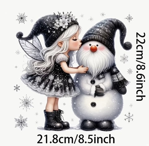 Holiday Fairy & Snowman Long Sleeve Tee