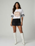 Rhinestone Jack-O’-Lantern Crop Tee