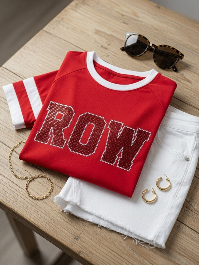 Norway Football Fan Rhinestone Long Sleeve Shirt – “ROW” Game Day Tee