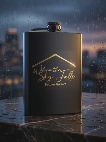 When the Sky Falls Become the Roof Hip Flask